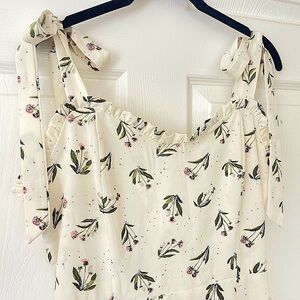 Crescent Cream Floral Midi Dress